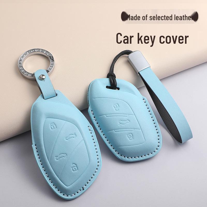 Tri-color Key Cover for Roewe i5, RX5 MAX, RX3, MG HS, MG 5, i6 Max in PU Leather.