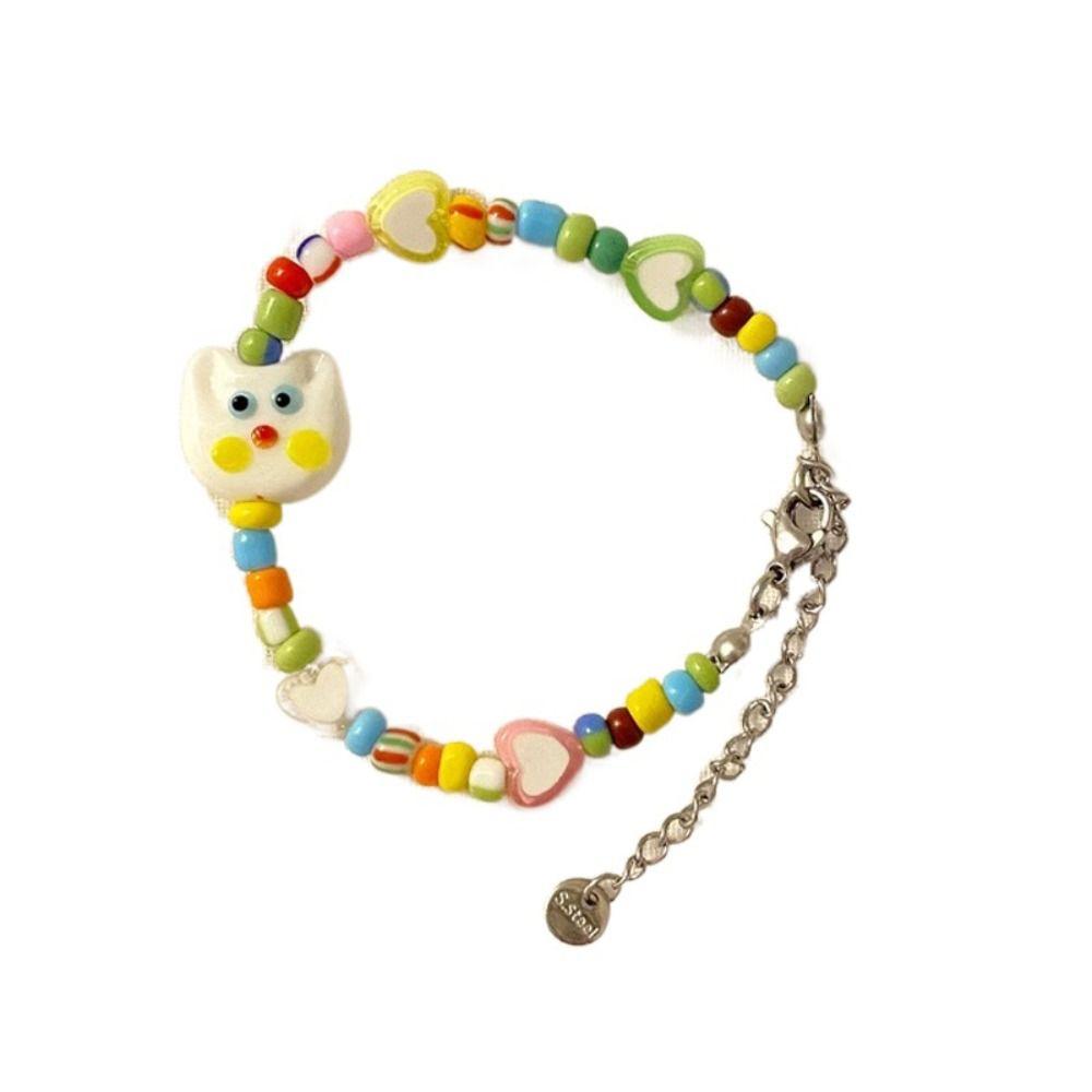 Bohemia Dopamine Necklace Candy Color BF and GF Bracelets Fashion Jewelry Kitten Bracelet  Girls