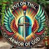 Gods Armor Knight Wall Art Metal Painting Religious Decor Home Gift