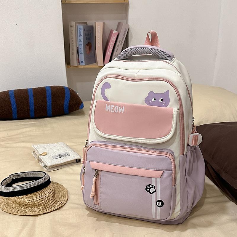 Schoolbag Schoolbag Female High School Student High Value Large Capacity Girl Junior High School Student Backpack Girls 1011 New Student Backpack