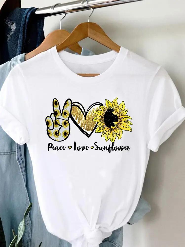 Women T-shirt Summer Short Sleeves Print Clothes Graphic T Shirt Feather Painting Bird Clothing Fashion Female Tops