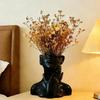 Creative Pencil Holder Human Statue Large Capacity Makeup Brush Holder Organizer Multifunctional Desktop Organizer Office Decor