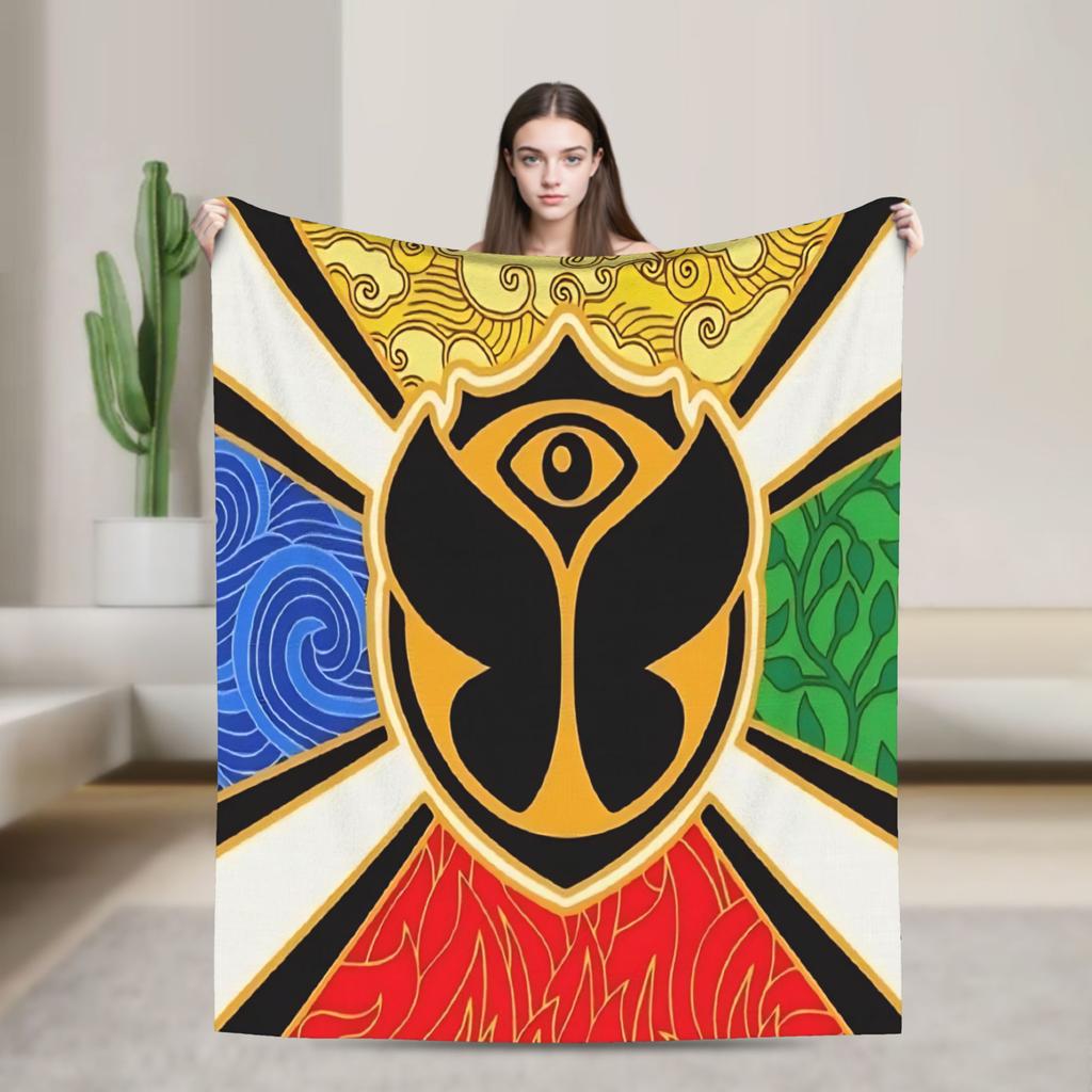Soft Warm Blanket Camping Tomorrowlands Music Festival  Bedding Throws  Flannel Bedspread For Living Room Pattern Sofa Bed Cover