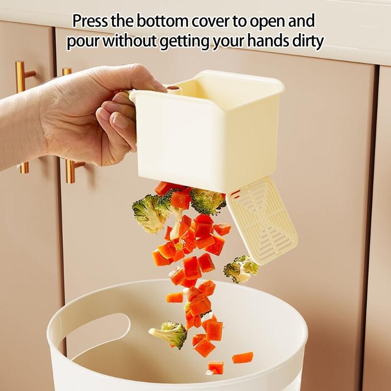 Hanging Faucet Mounted Sink Strainer Basket Auto Dump Technology for Hand Release Waste Disposal Ideal for Small Kitchens and Apartments