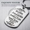 Islamic Blessing Keychain Fashion Alloy Key Ring with Religious Wishes Pendant Portable Bag Charm for Muslim Daily Accessory Gif