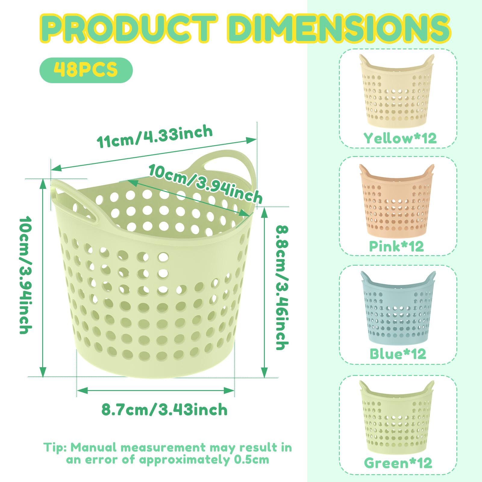 

48Pcs Pen Holder Desk Storage Basket PP Desktop Pencil Holder Mesh Pen Cup Office Desk Organizer Storage Cup Mini Storage Basket