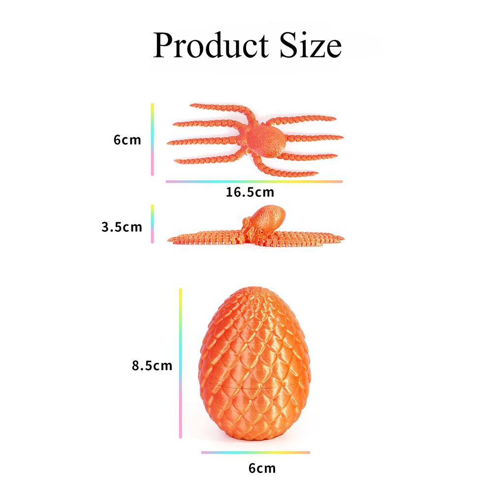 3D Printed Octopus with Eggs Figurine with Flexible Joints for Home Accessories Decor Mysterious Realistic Octopus Figurine Toy