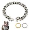 19mm ze stali nierdzewnej złoty łańcuszek dla psa Choker naszyjnik gruby kubański Link dla Pitbull obroża dla psa obroże dla zwierząt Chihuahua Correa Perro