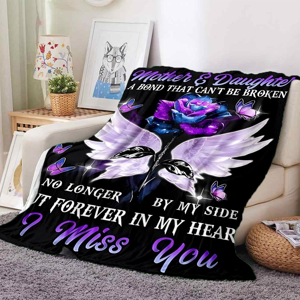 1pc Mother Daughter Bond Blanket, Lightweight Flannel Throw For Sofa, Bed, Travel, Camping, Livingroom, Office, Couch, Chair