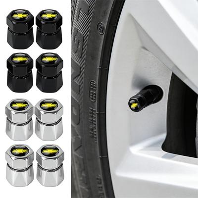 4 Stuks Auto Styling 3D Aluminium Metaal Auto Wiel Band Luchtventieldopjes Cover Voor Cruze Captiva Sonic Spark Onix Sail Camaro