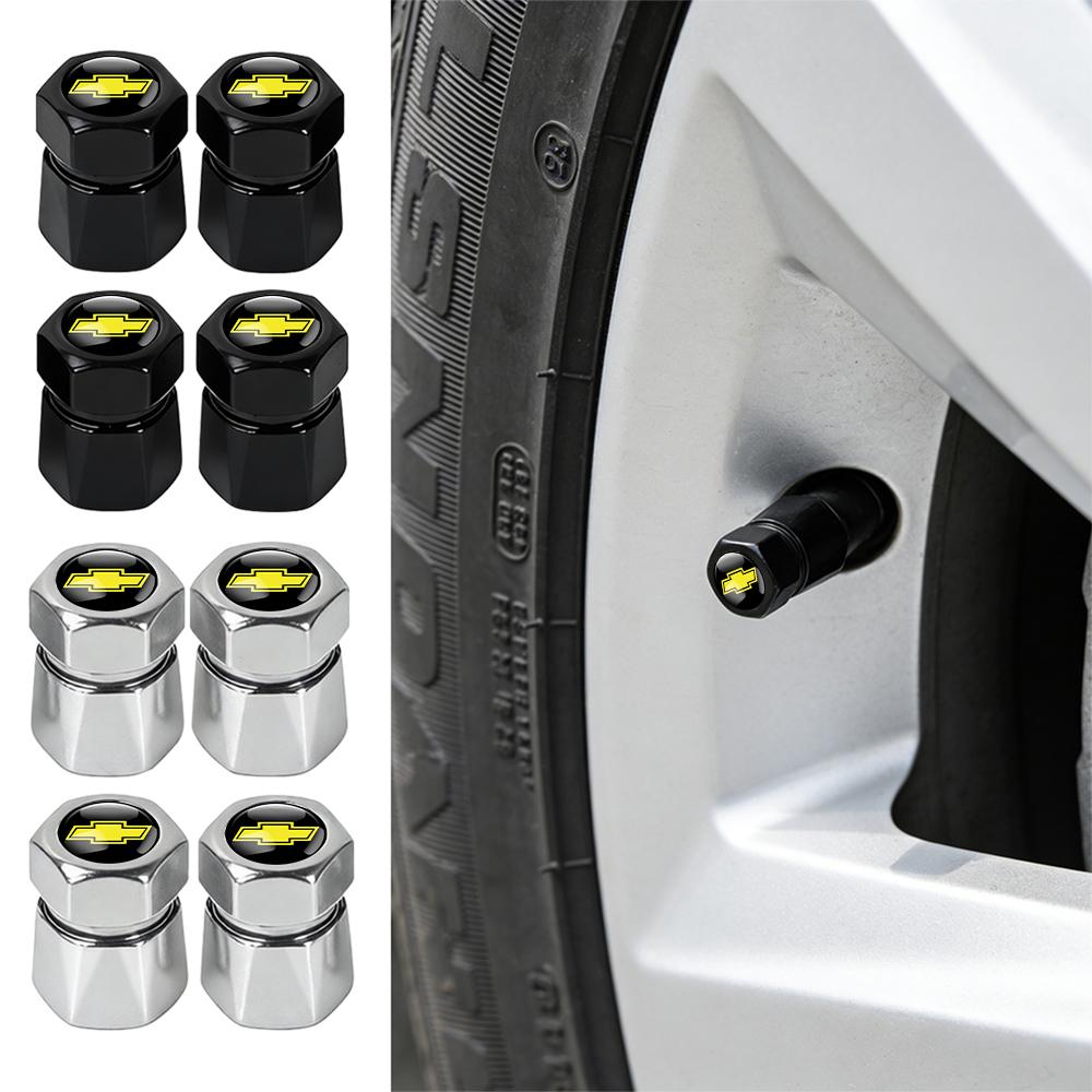 4Pcs Car Styling 3D Aluminum Metal Car Wheel Tire Air Valve Caps Cover For Chevrolet Cruze Captiva Sonic Spark Onix Sail Camaro