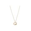 & Co. Elsa Peretti® Fashion Open Heart 18K Gold Emerald Necklace Women Necklace 69860265