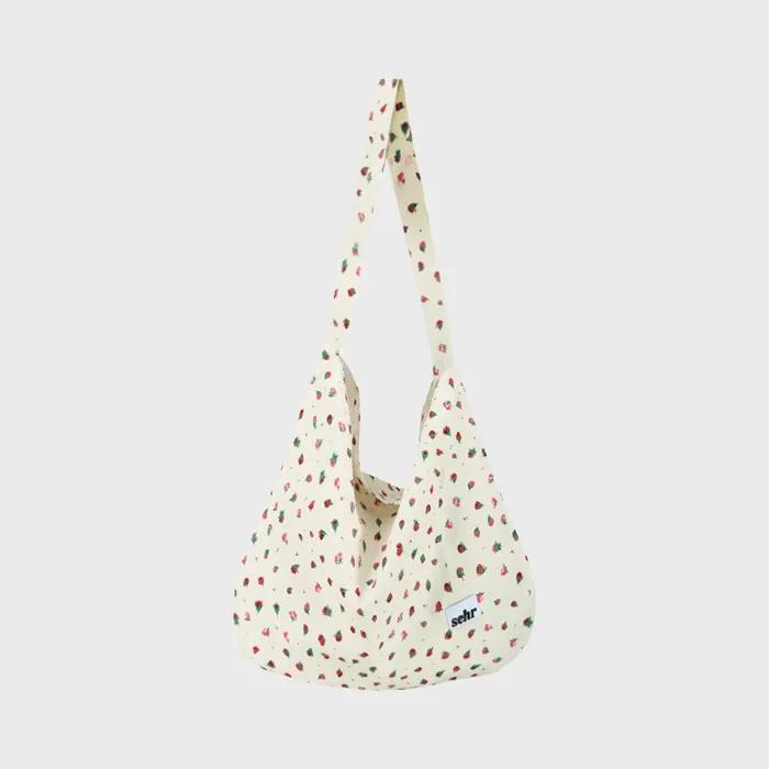 Red Flower Easy Bag (Cream)