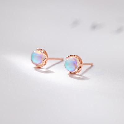 925 Sterling Silver Moonstone Earrings for Women - High-End, Niche Summer Design Premium Earrings