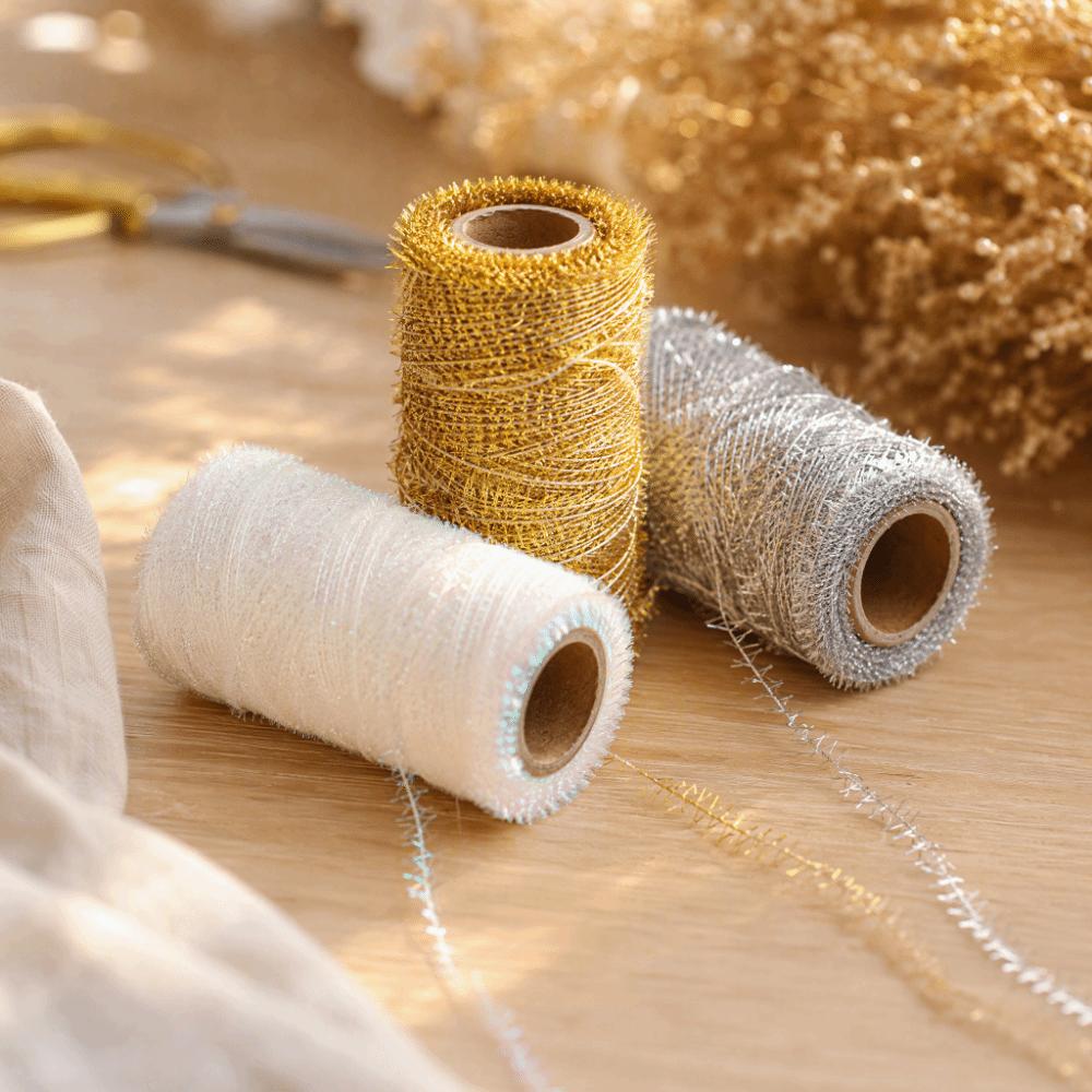 1mm 200m Weihnachtliches Dekorationsgarn Gedrehte Textur Makramee Kordel Seil Geschenkpapierschleife