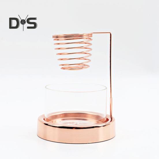 Suport Palo Santo Arzător de tămâie din sticlă din metal pentru arderea Palo Santo Salvia Suport de tămâie ușor de curățat cu bază anti-alunecare pentru meditație