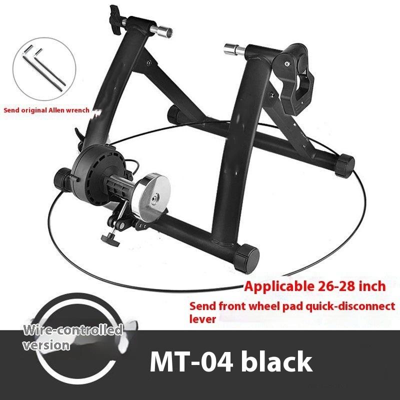 Foldable Magnetic Bike Trainer Stand 6 Speed Roller Cycling Station Indoor Bicycle Exercise Training Stand for 20-28 Inch Tire