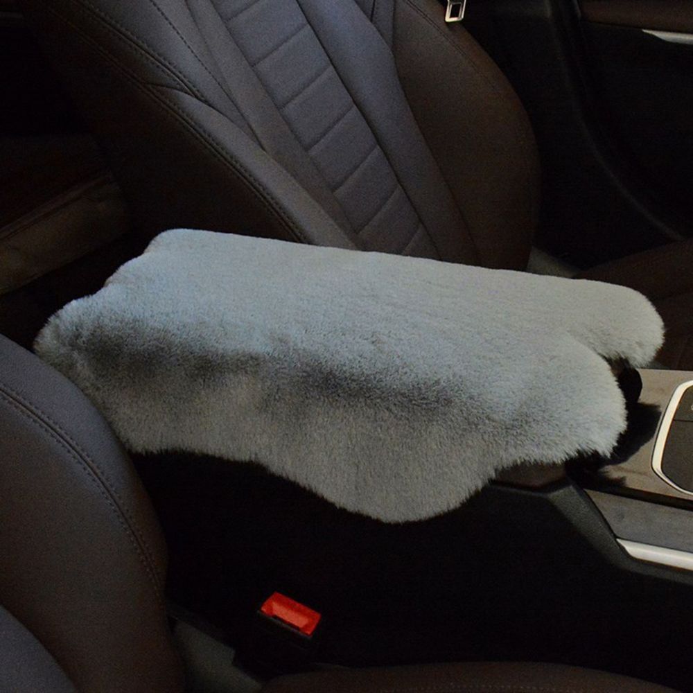 Anti-slip Automobile Furry Cover Plush Arm Rest Protector Mat Car Armrest Pad  Center Console