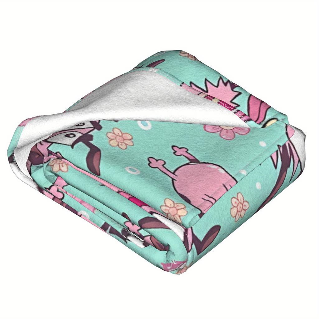 Courage The Cowardly Dog Blanket Single Sided Print Flannel Soft Fluffy Warm Blanket Bedroom Sofa Nostalgic Vibe Accessory Gift