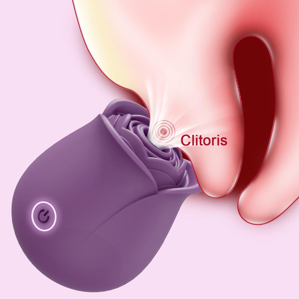 Sucking Rose Vibrator, Nipple Clitoris Stimulator, Female Sex Toy Adult Products, Vibrating Massager, Couple Flirting Sex Toy