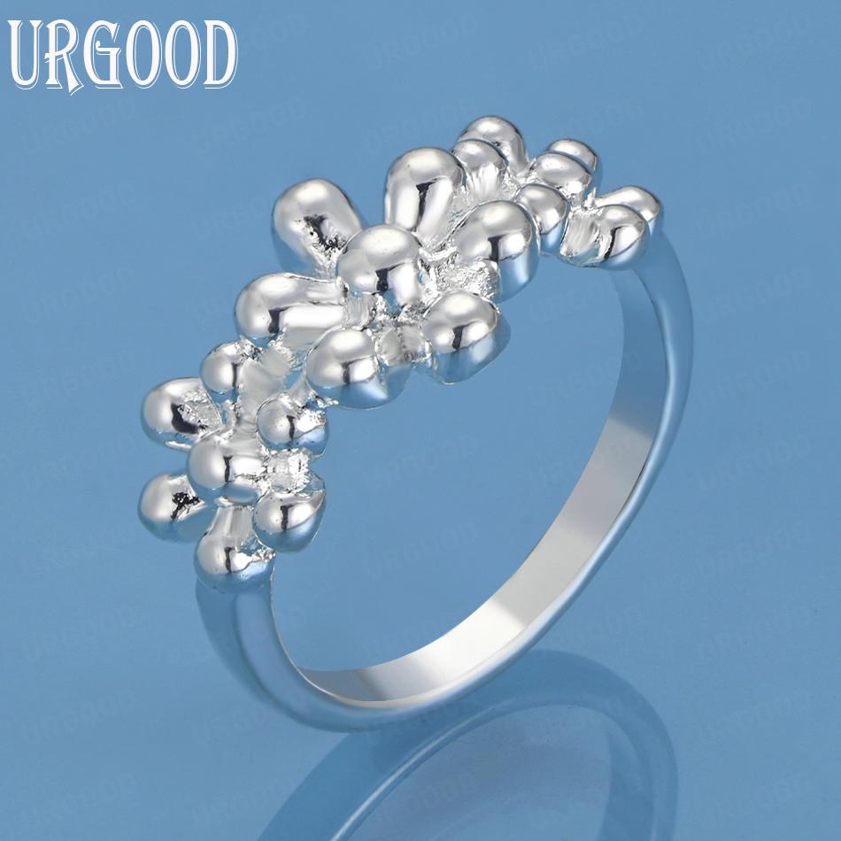 925 Sterling Silver Wedding Jewelry Flower Fashion Ring