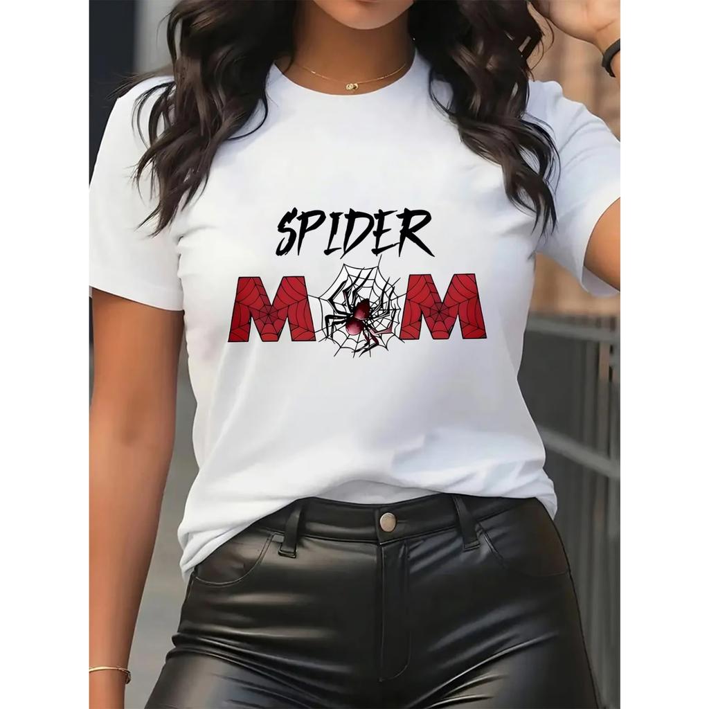 Unique Clothes Round Neck Casual Comfortable Halloween T-Shirt Short Sleeve for Home Party Wear