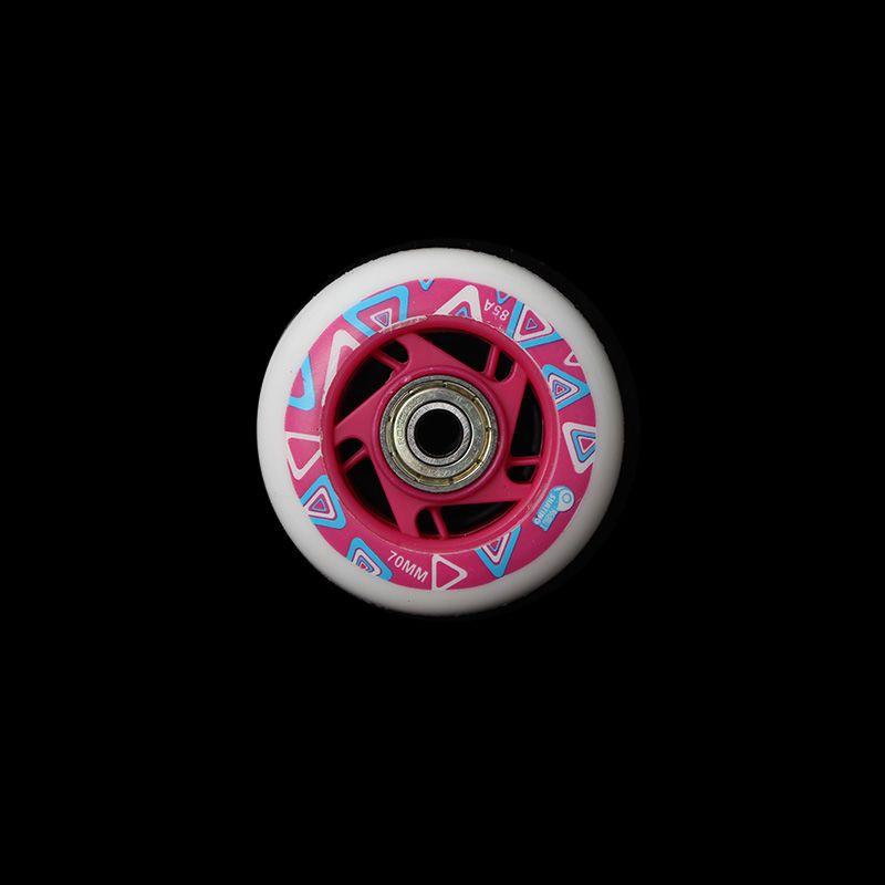 Ruidongle Adult and Children s Roller Skates Wheels Inline Skates Accessories PU Rubber Wheels High Elasticity 85A розовый