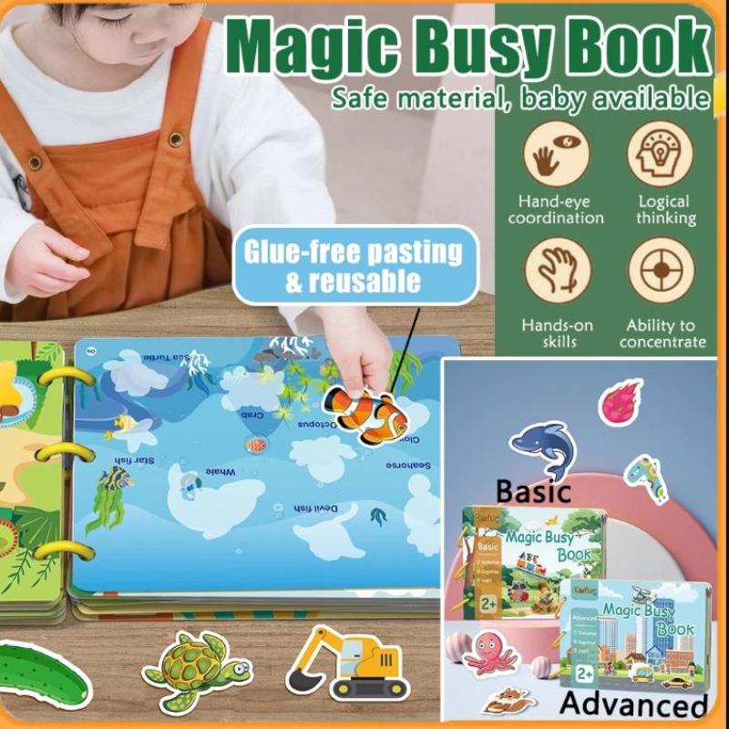 Magnetic Sticker Busy Book For Baby Enlightenment Book Montessori Toy Activity Books For Toddlers
