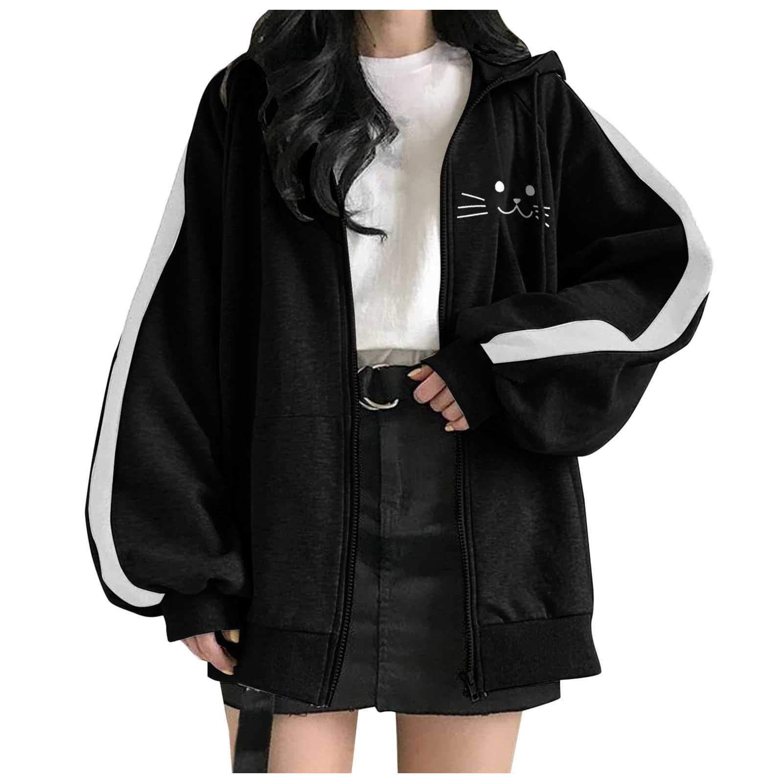 

Женская мода И зимняя утепленная утолщенная теплая толстовка-куртка на молнии с капюшоном XL чёрный