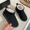Fashion New Snow Boot Style Short Mini Winter Sheepskin Boots Women Waterproof Natural Wool Ankle Boots Fur Lined Ankle Warm Flat Shoes