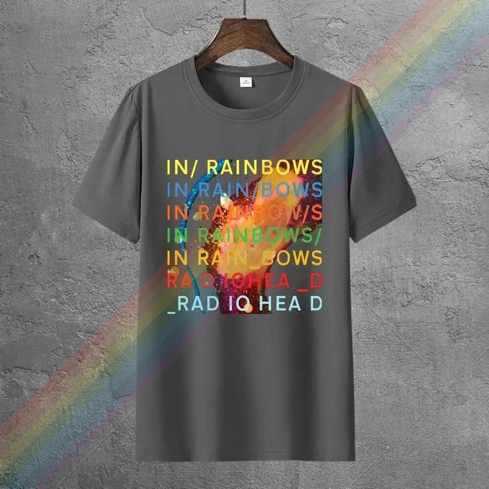 Radiohead in Rainbows Rock Radiohead Schwarzes T-Shirt S-5Xl Unisex Baumwoll-T-Shirt Mode Unisex T-Shirt Gewöhnliches