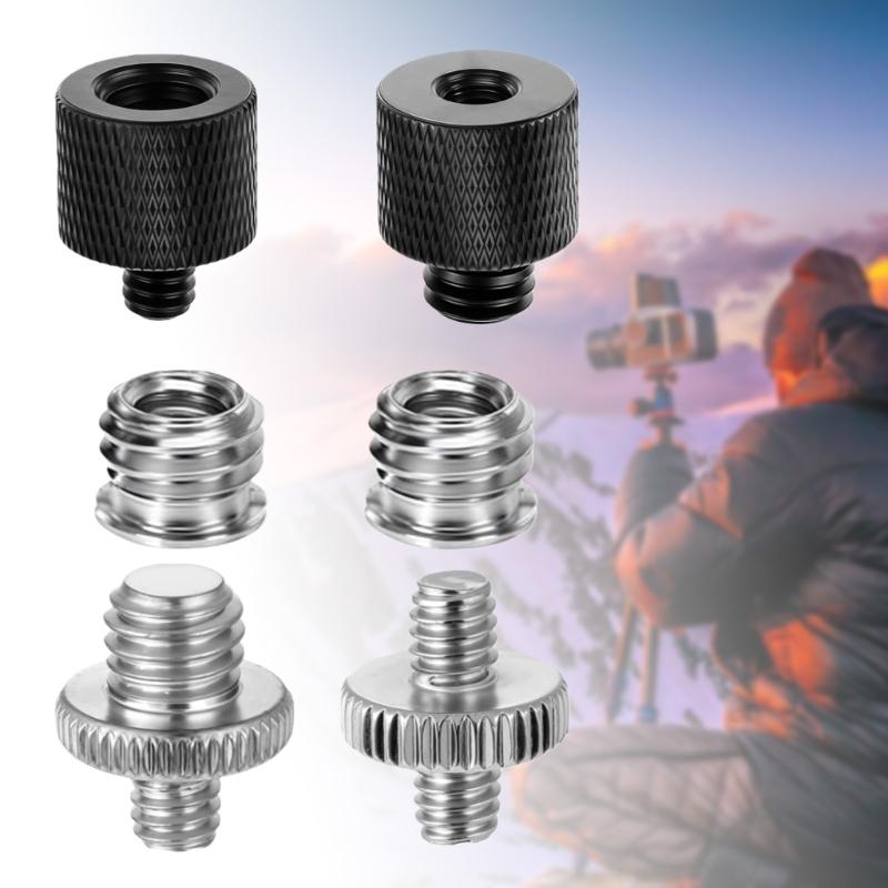 6Piece Precisions Thread Converters Kit For DSLR Action Cameras and Live Streaming Gear Aluminum Alloy Design