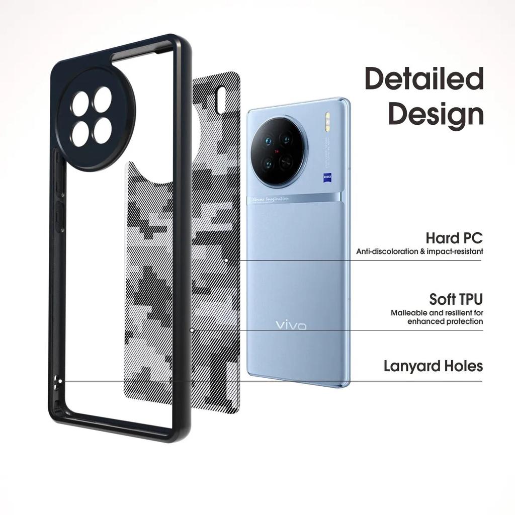 (Comes with wrist strap)IBMRS for vivo X90 Case, Anti-Fingerprint Technology Easy to Hold Feels Velvety Soft Phone Cover for Women, Men - Matte Clear