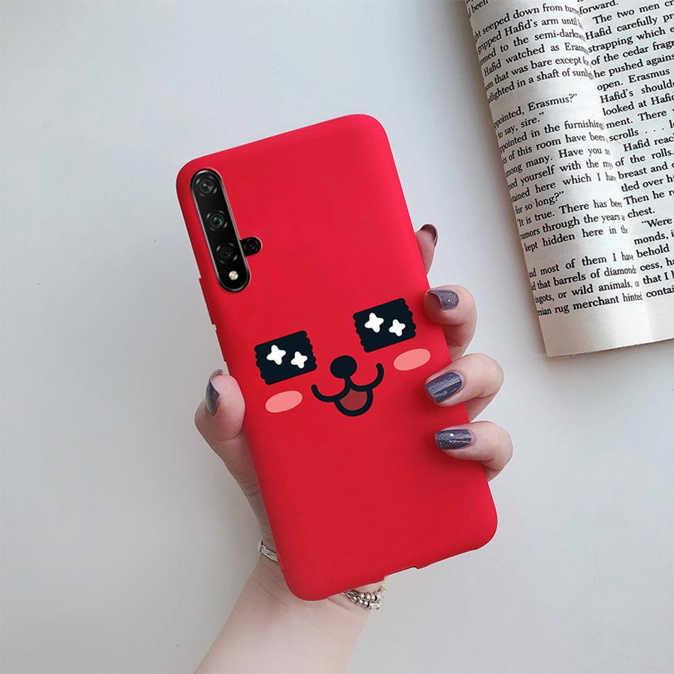 For Honor 20 Case Cartoons Love Heart TPU Funda For Huawei Honor 20 Pro Lite YAL-L21 YAL-L41 20S MAR-LX1H Back Cover Phone Case