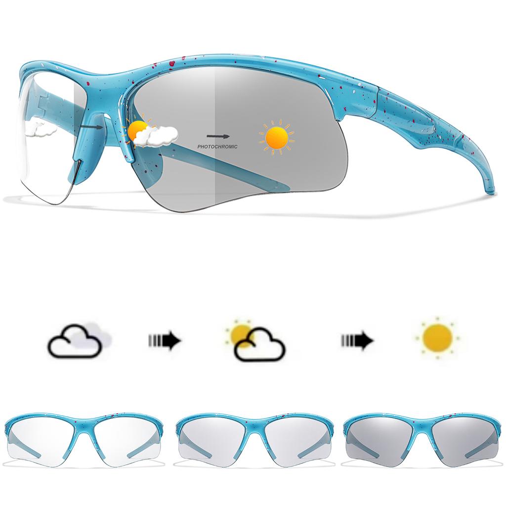 Fashion Photochromic Fishing Sunglasses Men Women Outdoor Mtb Bicycle Cycling Runnging Eyewear Sports Bike Windproof Goggles