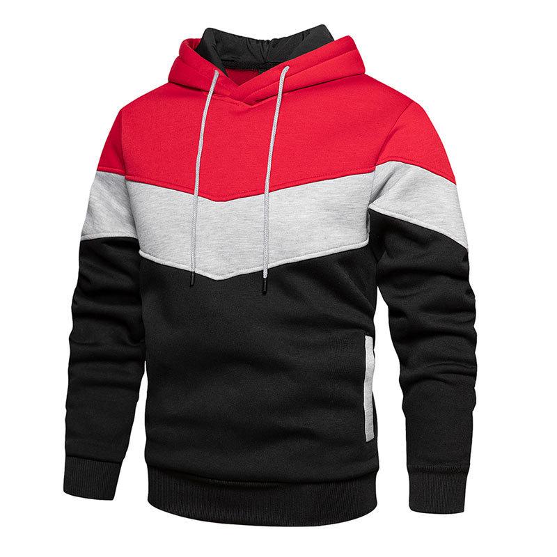 Men's Colorblock Casual Sports Hoodie for Fall/Winter