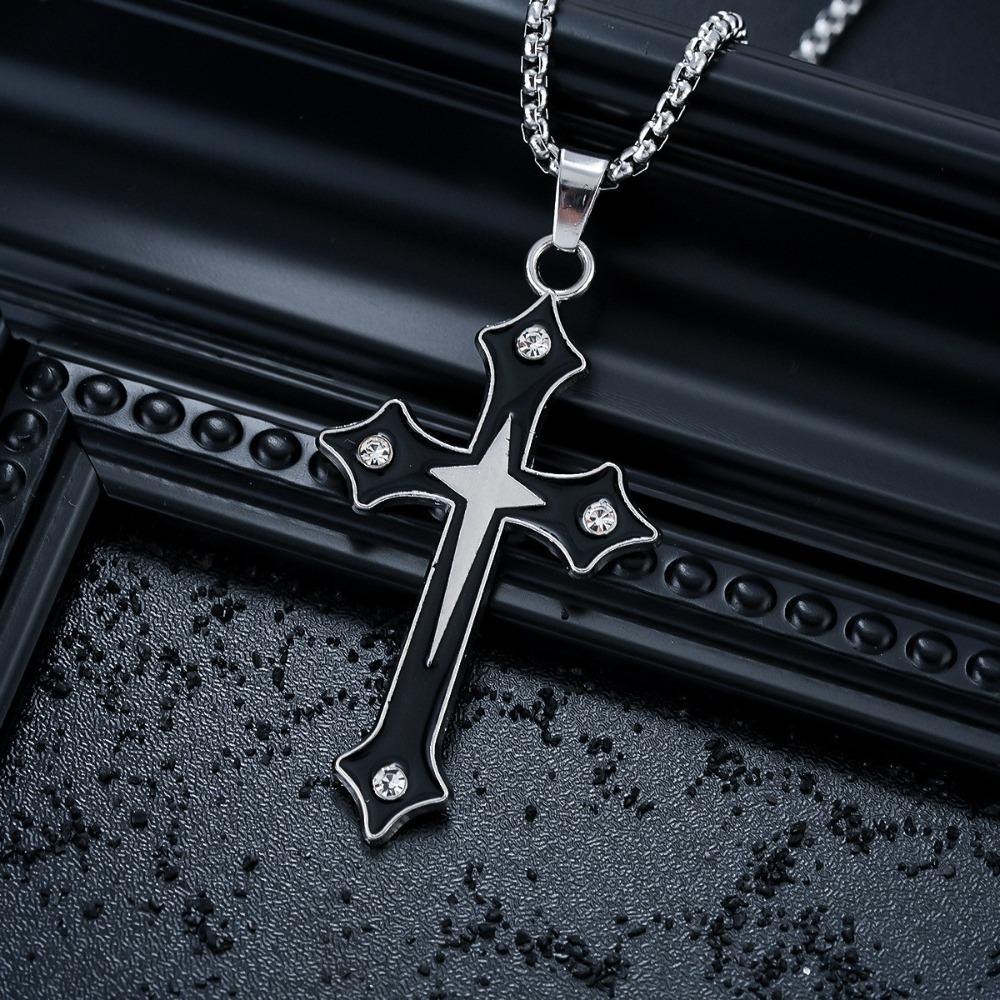 Kreuzkette Herren Titanstahl Nicht Verblassend Hochwertiges Gefühl Vielseitiges Persönlichkeitsdesign Sommer Accessoires Damen Trend Einfacher Schmuck