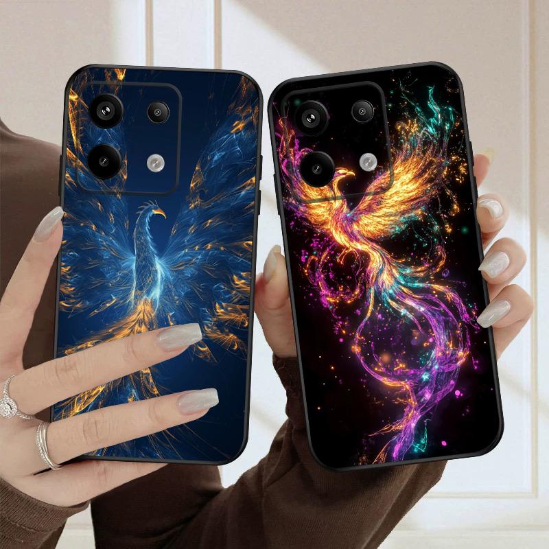 Cartoon Phoenix For Redmi Note 10 11 Note12S 12 13 14 Pro Plus 5G 14S 4G 13ProPlus 9S 9 P ro 13C 14C silicone soft phone case