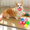 Teeth Ball Dog Chew Toy Bite Resistant Squeaky Ball Pet Interactive Toy Small Medium Large Dogs Teething Cleaning Ball Toy