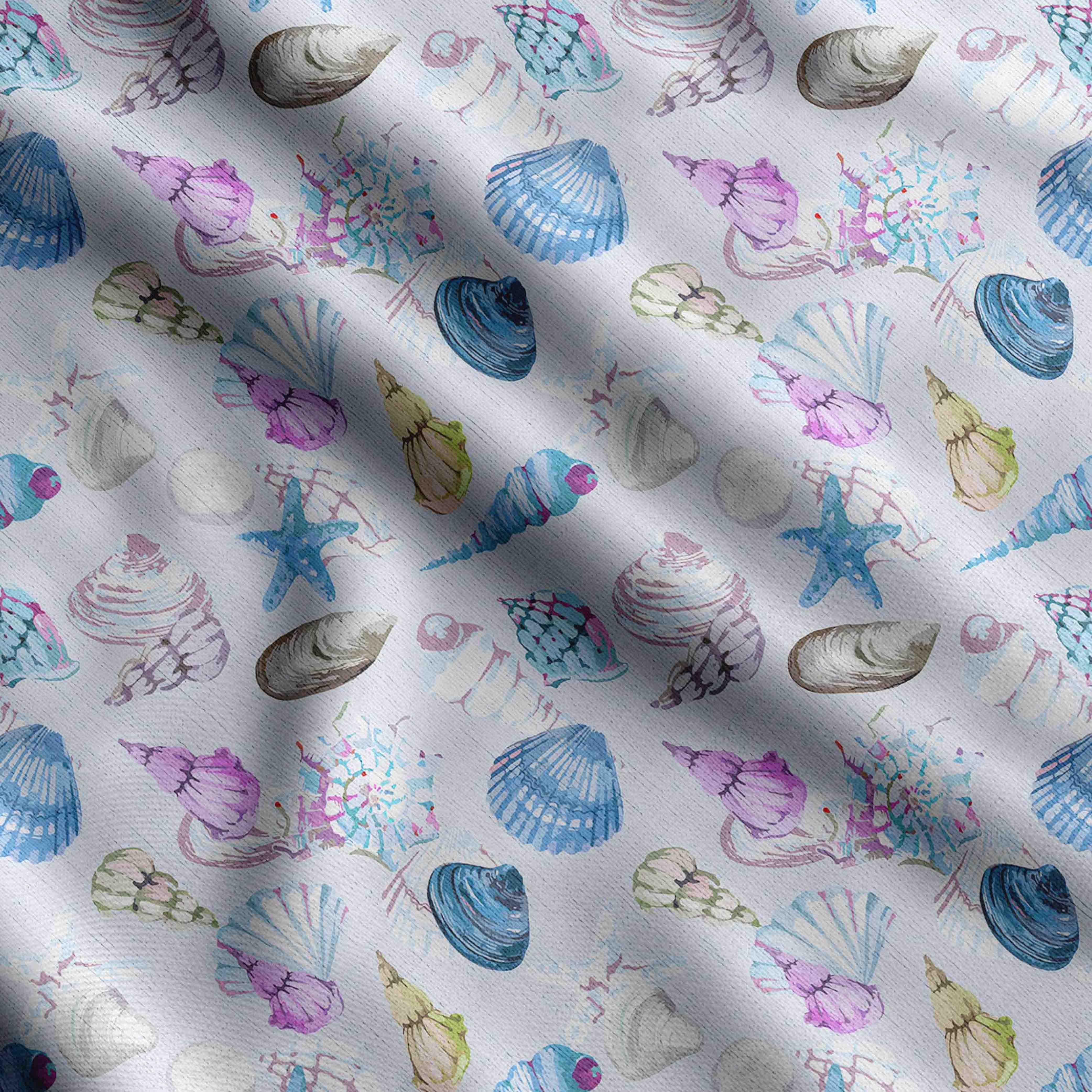 

Принт морских ракушек Soimoi, хлопковый батист, ткань для квилтинга, продаваемая во дворе, хлопчатобумажная ткань средней плотности шириной 42 дюйма, швейные принадлежности, детские товары 42 Inch Wide - Cotton Cambric baby голубой