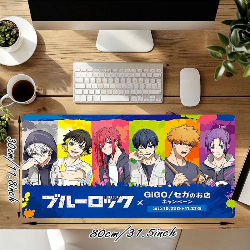 1Pc Colorful Anime Characters Gaming Mouse Pad Keyboard Desk Mat Non-slip Rubber Lock Edge Waterproof Computer Mousepad for Office Home Decor S1421