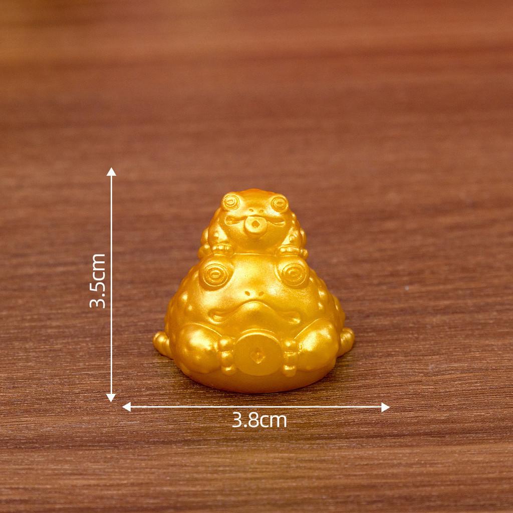 Resin Beautiful Wealth Frog Miniature For Good Luck Chinese Art Sculpture Decor