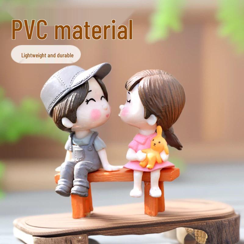 Micro-PVC-Paarfiguren Schlüsselanhänger Kuchen- & Autodekor