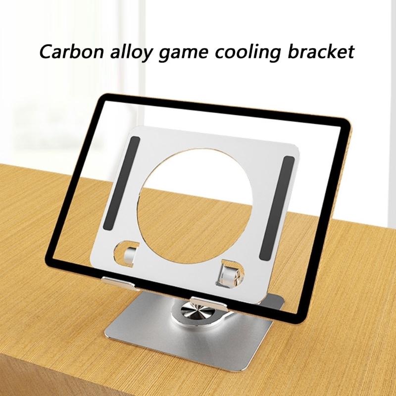 Carbon Alloy Adjustable Tablet Holder 360 Degree Rotate For Office Home And Travel Laptop Portable Stand