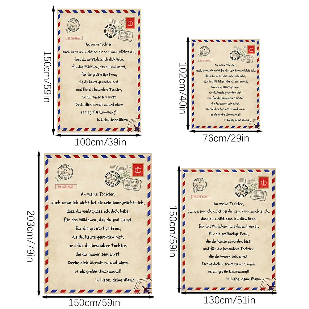 Digital bedruckte Flanelldecke im Umschlagstil, modische, personalisierte Tagesdecke für Büro und Entspannung