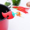 3 ks Silikonový stojan na poklice, proti přetečení, stojan na poklice s motivem chilli papričky, zvedák poklic, žáruvzdorný, proti přetečení, kuchyňský nástroj