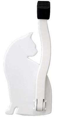 BOSS TRADING Cat-Shaped Door Stopper with Magnet, Strong Adhesion, Safe for Entranceways, Made In Japan, White Cat Design
