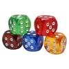 5 Pieces Board Game Dice 25mm Playing Party Entertainment Dices Transparent Dice