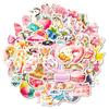 56 Hand-Painted Pink Items, Animal Mix And Match Stickers, High-Value Cute Cartoon Hand Account Decorative Stickers