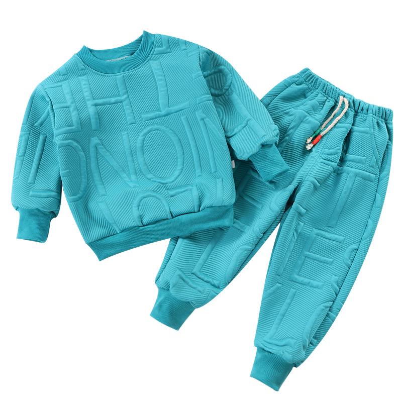 Boys' and Girls' Fall 2025 Sweater Two-Piece Suit - Trendy Casual Outfit for Children